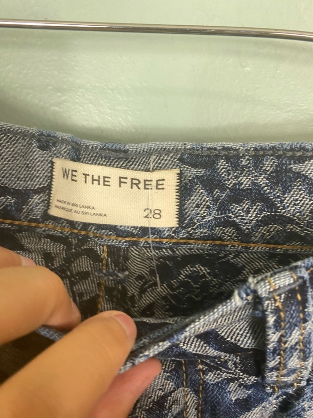 Free People Eden Slouch Baggy Barrel Size 28 Swan Song Blue Denim - Picture 5 of 7